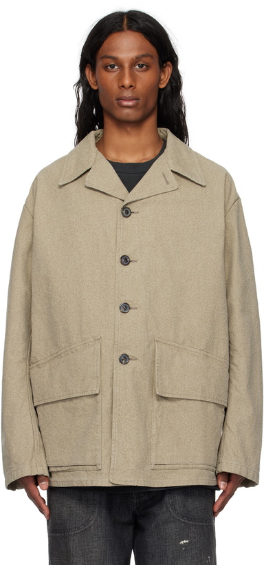 Photo: Maison Margiela Beige Cotton Caban Jacket