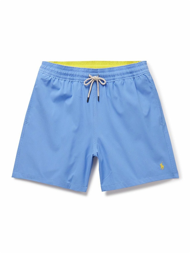 Photo: Polo Ralph Lauren - Traveler Straight-Leg Mid-Length Swim Shorts - Blue