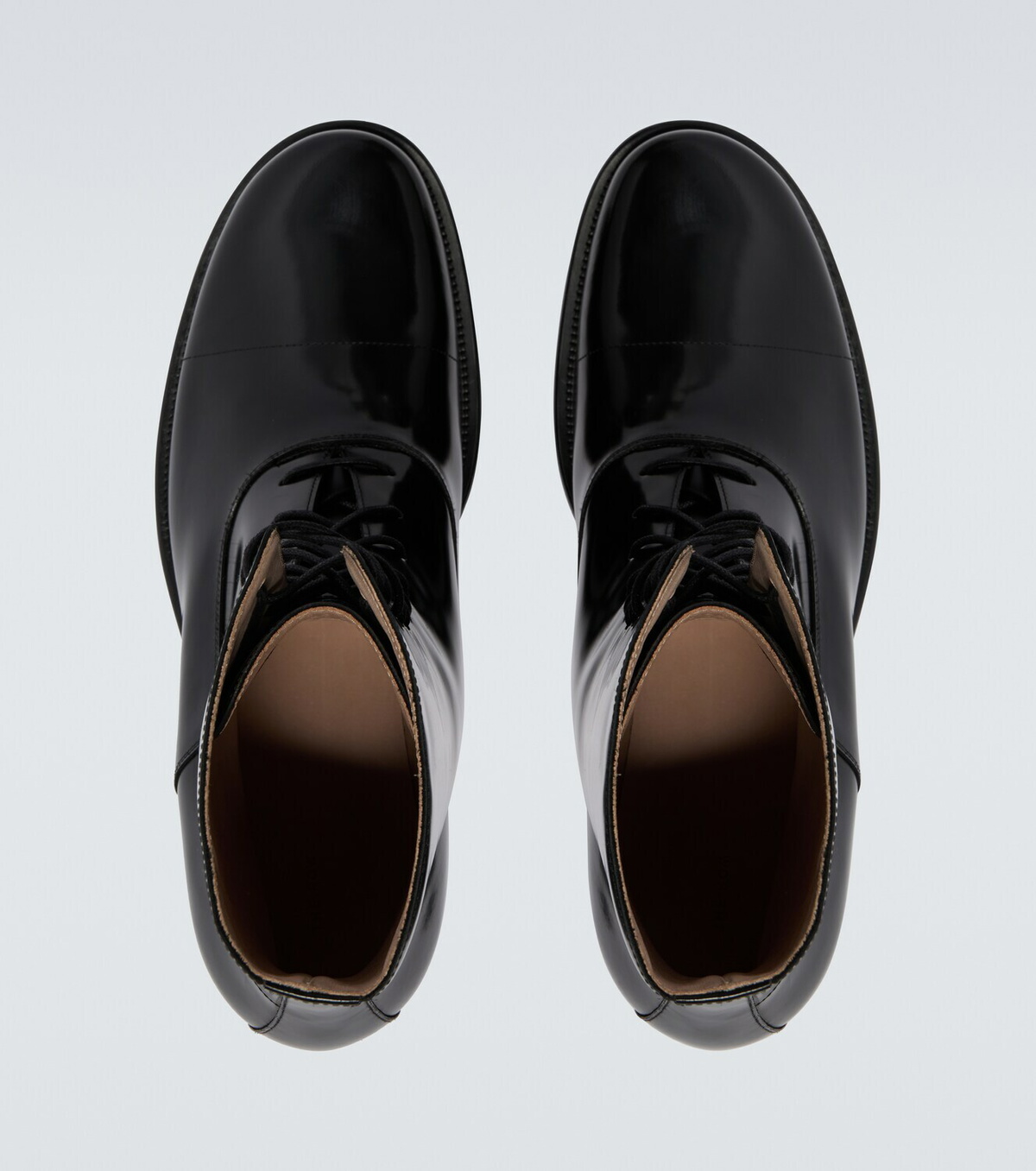 The Row Kai patent leather lace-up boots