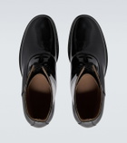 The Row Kai patent leather lace-up boots