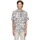 Fendi White Joshua Vides Edition Silk Short Sleeve Shirt