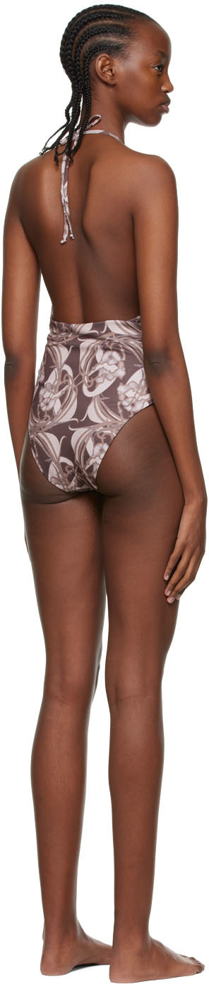 Anne Isabella SSENSE Exclusive Brown One-Piece Swimsuit