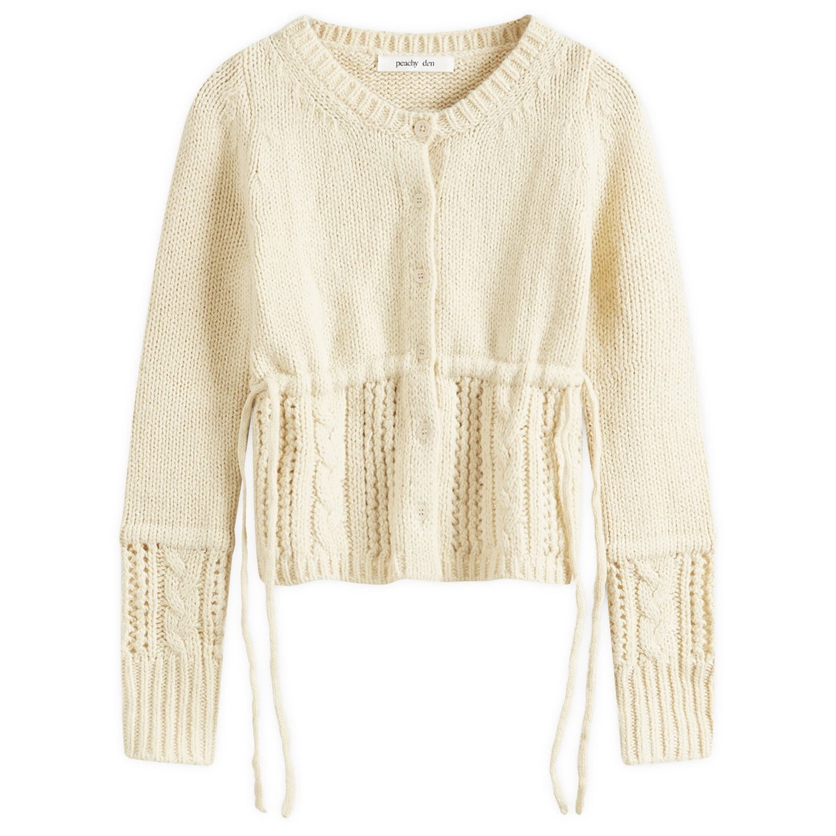 Peachy Den Women's Gabrielle Knit Cardigan in Buttercup
