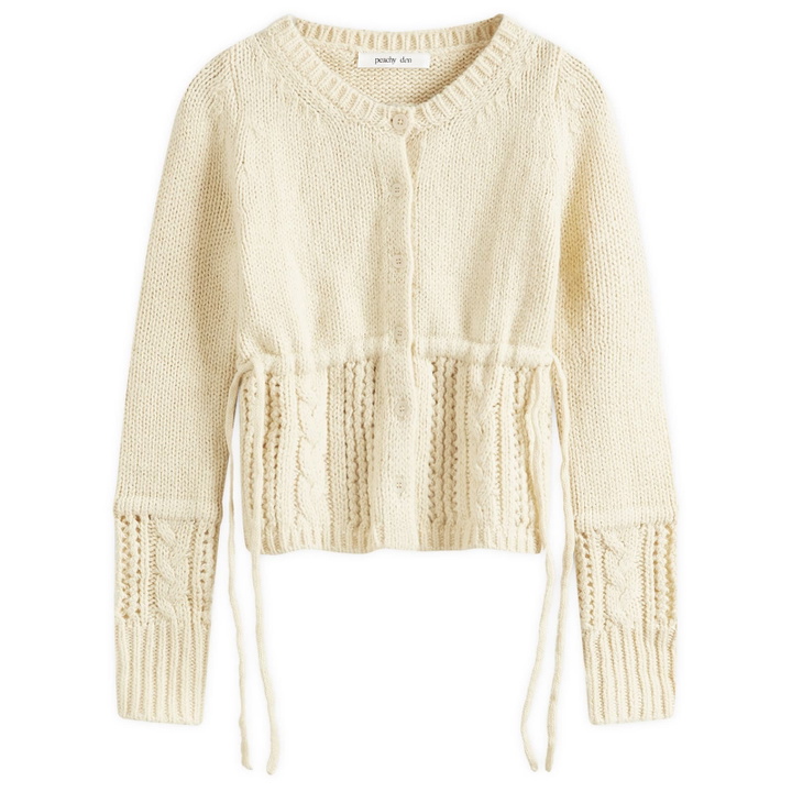 Photo: Peachy Den Women's Gabrielle Knit Cardigan in Buttercup