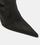 Magda Butrym Floral-appliqué satin sock boots