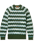Missoni - Intarsia Cotton-Blend Sweater - Green