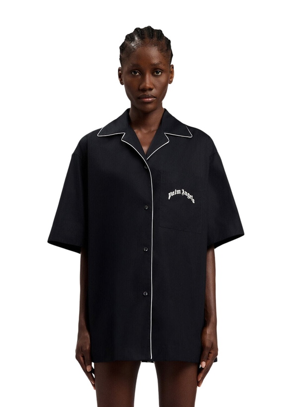 Photo: Palm Angels Curved Logo Bowling Shirt