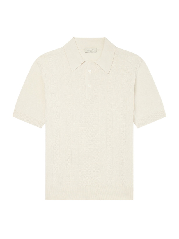 Photo: PIACENZA 1733 - Silk and Linen-Blend Polo Shirt - Neutrals
