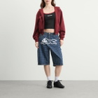 ICECREAM Women's Houndstooth Running Dog Jorts in Indigo