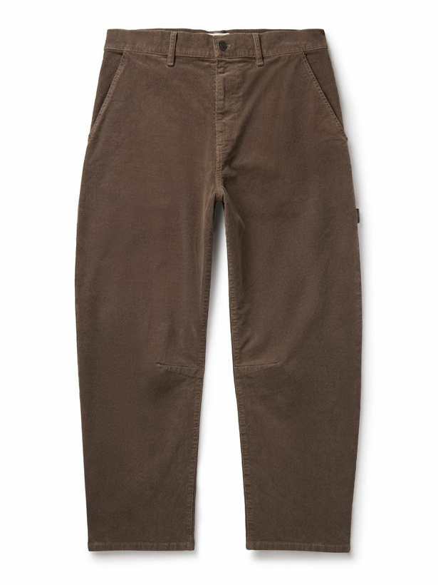 Photo: Nili Lotan - Carpenter Cropped Straight-Leg Cotton-Blend Corduroy Trousers - Brown