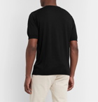 John Smedley - Belden Slim-Fit Knitted Sea Island Cotton T-Shirt - Black