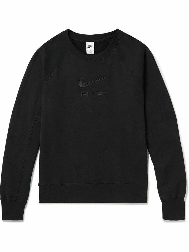 Photo: Nike - NSW Air Logo-Embroidered Cotton-Jersey Sweatshirt - Black