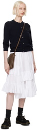 Comme des Garçons Girl Navy Beaded Bow Cardigan