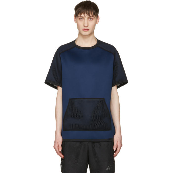 Photo: Adidas x Kolor Navy Short Sleeve Crew Pullover