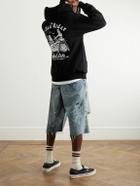 Local Authority LA - Printed Cotton-Jersey Hoodie - Black