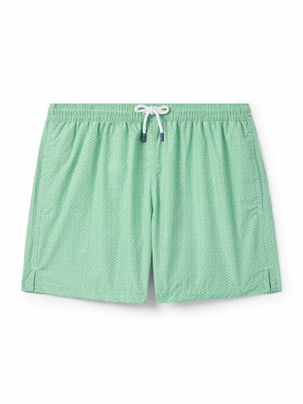 Photo: FEDELI - Madeira Straight-Leg Mid-Length Swim Shorts - Green