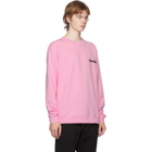 Moschino Pink 3D Logo Sweatshirt