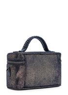 Stella Mccartney Falabella Metallic Faux Suede Vanity Case - Navy - One Size