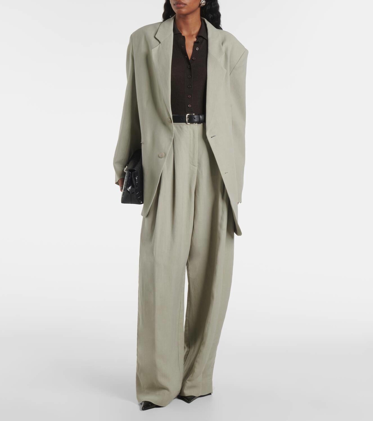 The Frankie Shop Solana wool, silk, and cashmere bodysuit
