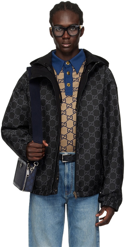 Photo: Gucci Black GG Reversible Jacket