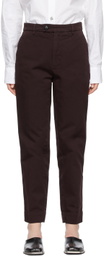 Namacheko Burgundy Overdyed Contrast Stitch Trousers