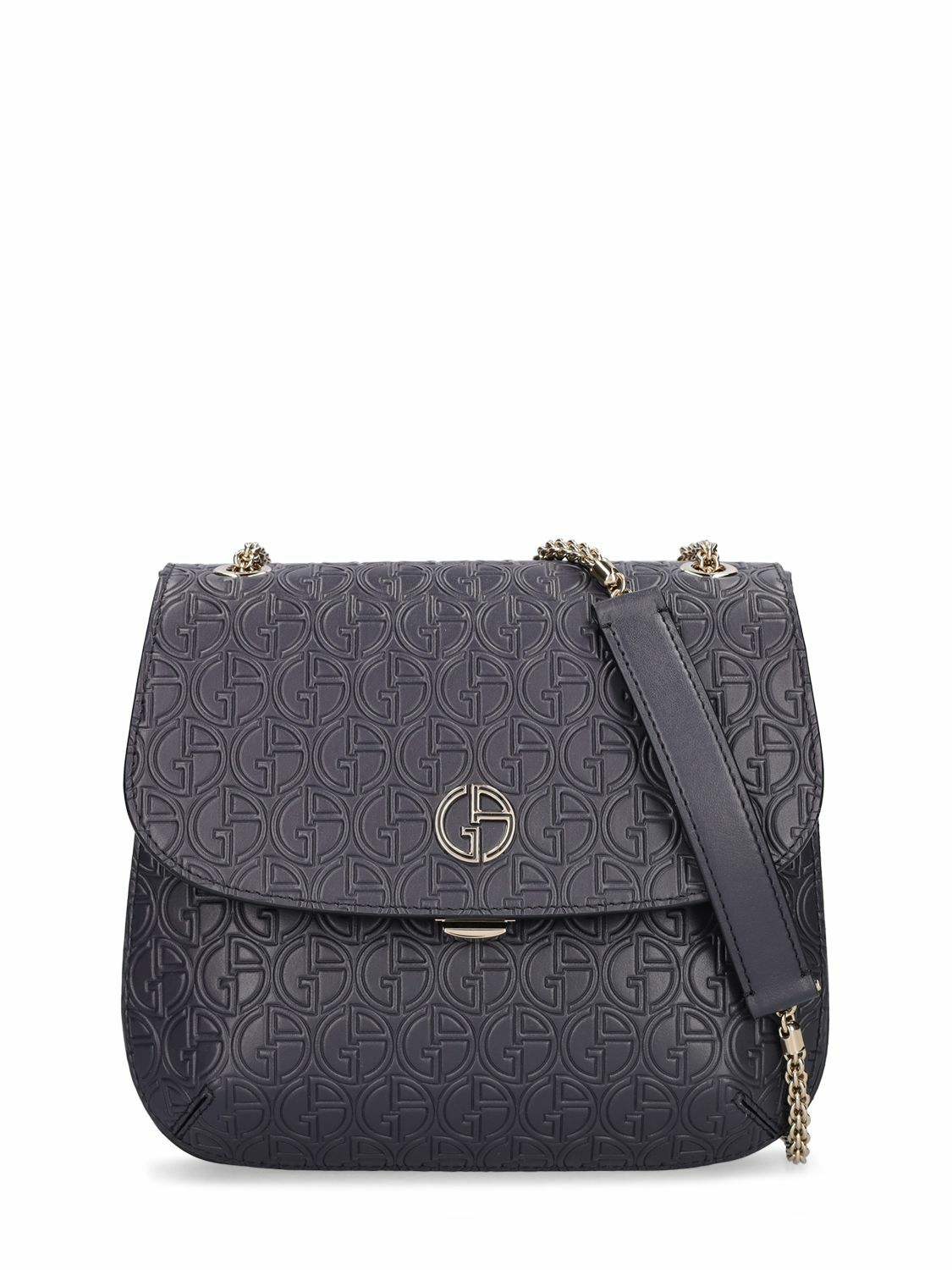 GIORGIO ARMANI - Embossed Logo Shoulder Bag Giorgio Armani