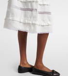 Prada Linen midi skirt