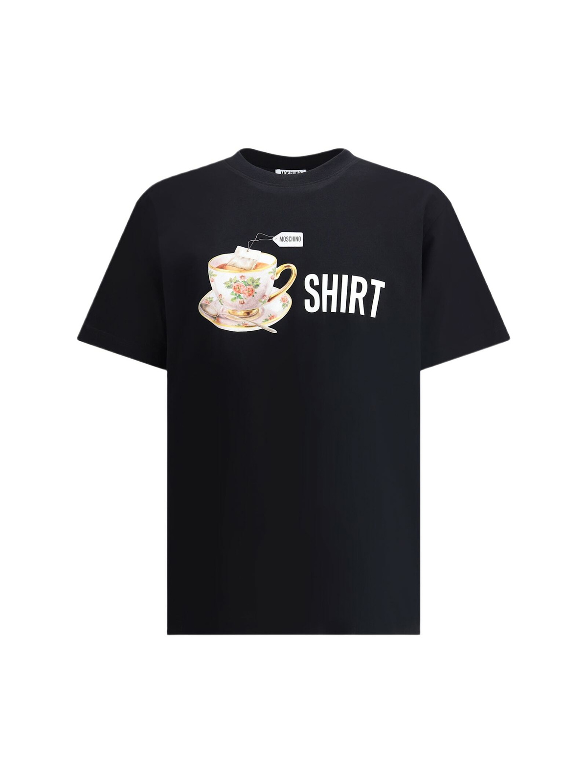 【Moschino】プリントコットンジャージーTシャツ MOSCHINO - Logo Print Stretch Cotton Jersey T-shirt Moschino