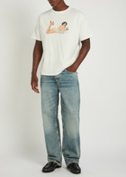 Duke And Dexter Pin Up Printed Cotton T-shirt White