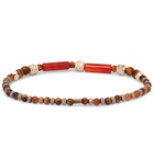 Luis Morais - 14-Karat Gold, Tiger's Eye and Diamond Bracelet - Brown