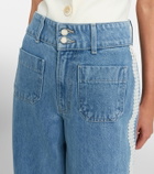 Veronica Beard Taylor high-rise wide-leg jeans