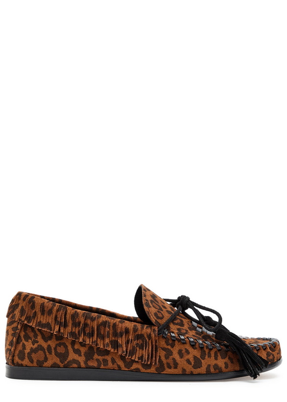 Photo: Isabel Marant étoile Fitza Fringed Leopard Suede Loafers