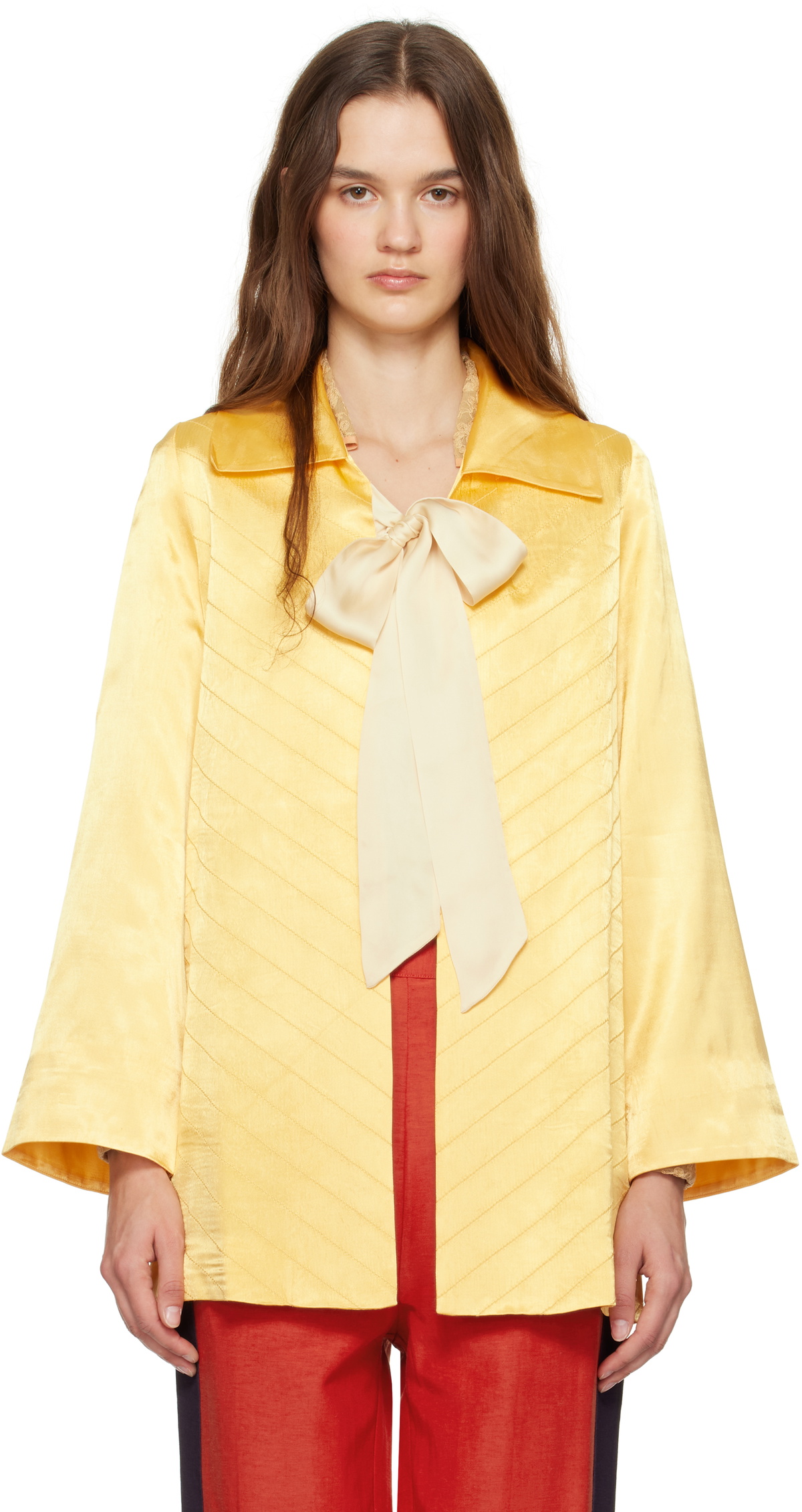 Bode Multicolor Star Cross Quilt Jacket Bode
