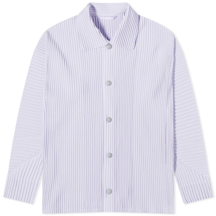 Photo: Homme Plissé Issey Miyake Men's Pleated Shirt Jacket in Soft Lavender