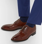 Paul Smith - Ernest Cap-Toe Polished-Leather Derby Shoes - Men - Brown