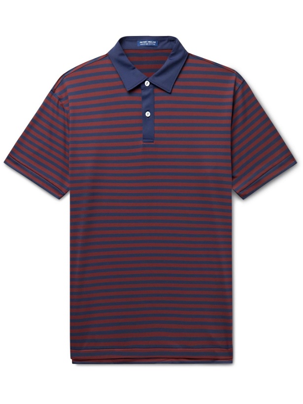 Photo: Peter Millar - Bass Slim-Fit Striped Tech-Jersey Polo Shirt - Multi