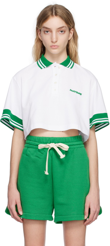 Photo: HALFBOY White Embroidered Polo