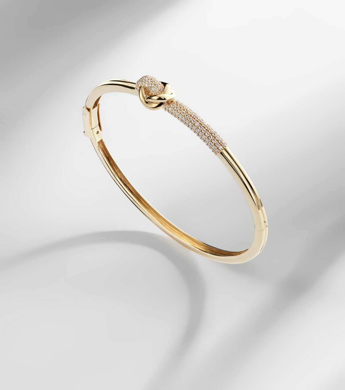 Stone and Strand 14kt gold bangle with diamond
