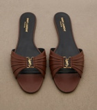 Saint Laurent Babylone leather slides