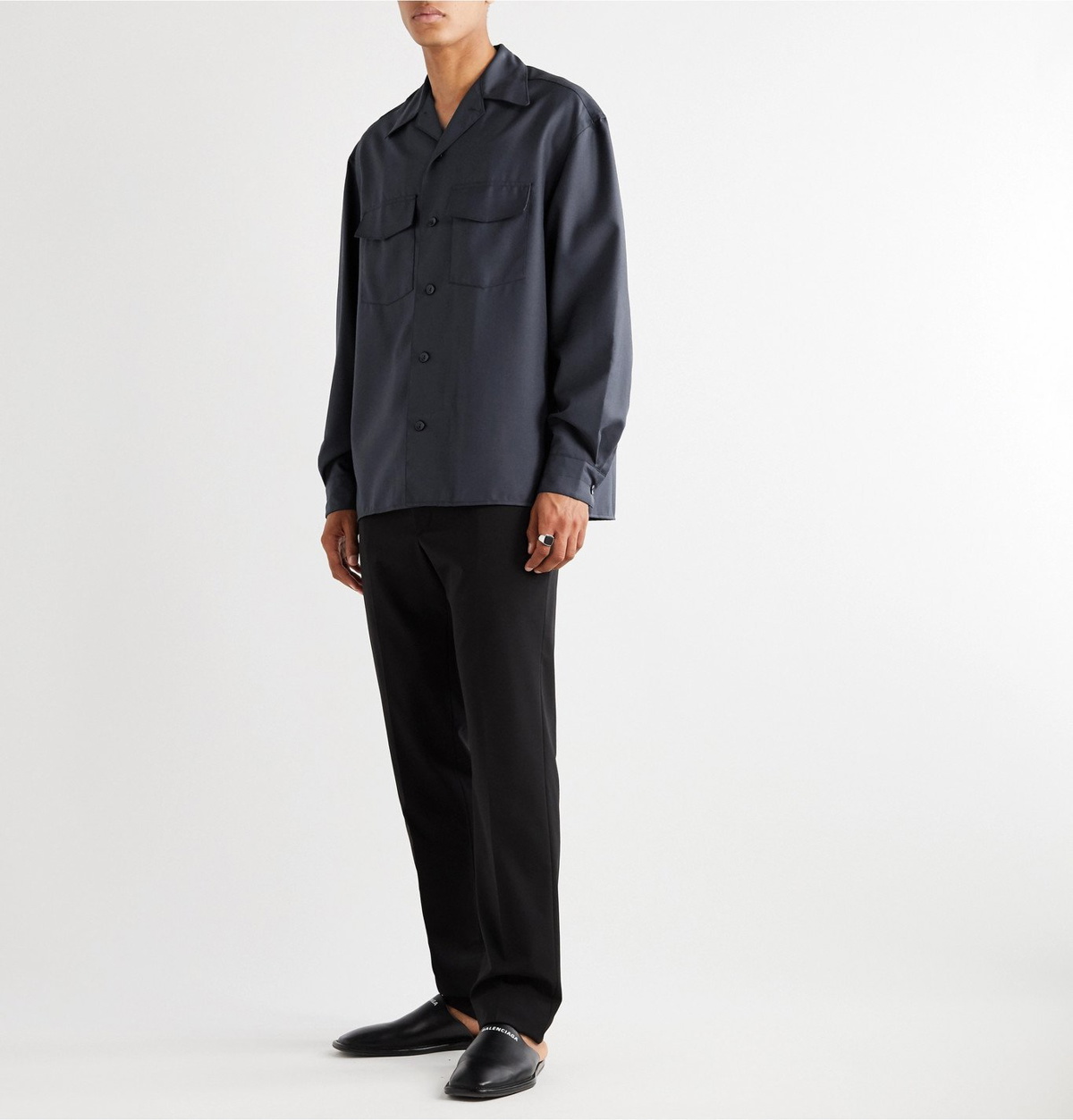 lemaire convertible collar shirt