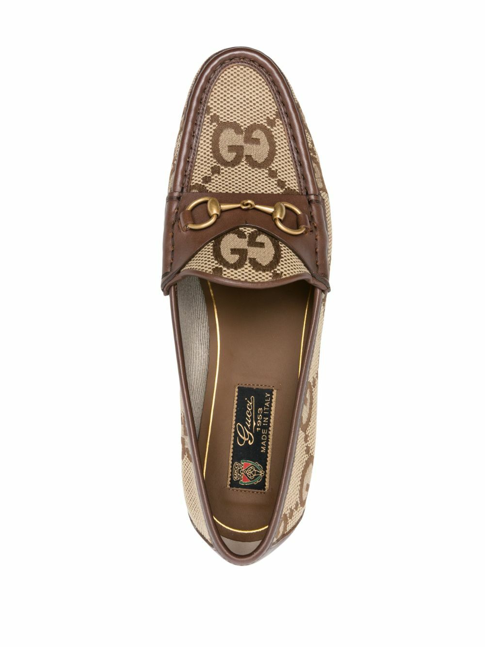 Gucci Brown Jordaan Maxi GG Canvas Loafers