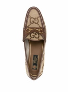 Gucci Brown Jordaan Maxi GG Canvas Loafers