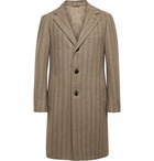 Beams F - Herringbone Wool and Cashmere-Blend Overcoat - Brown