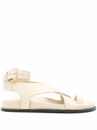 A.EMERY White The Jalen Leather Sandals