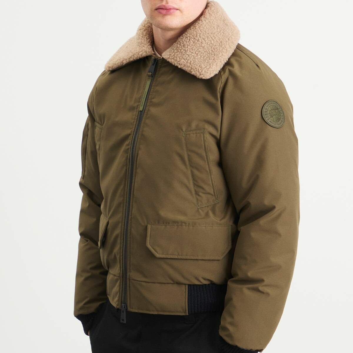 Canada Goose Men's Chilliwack Aviator Bomber Jacket in Military Green