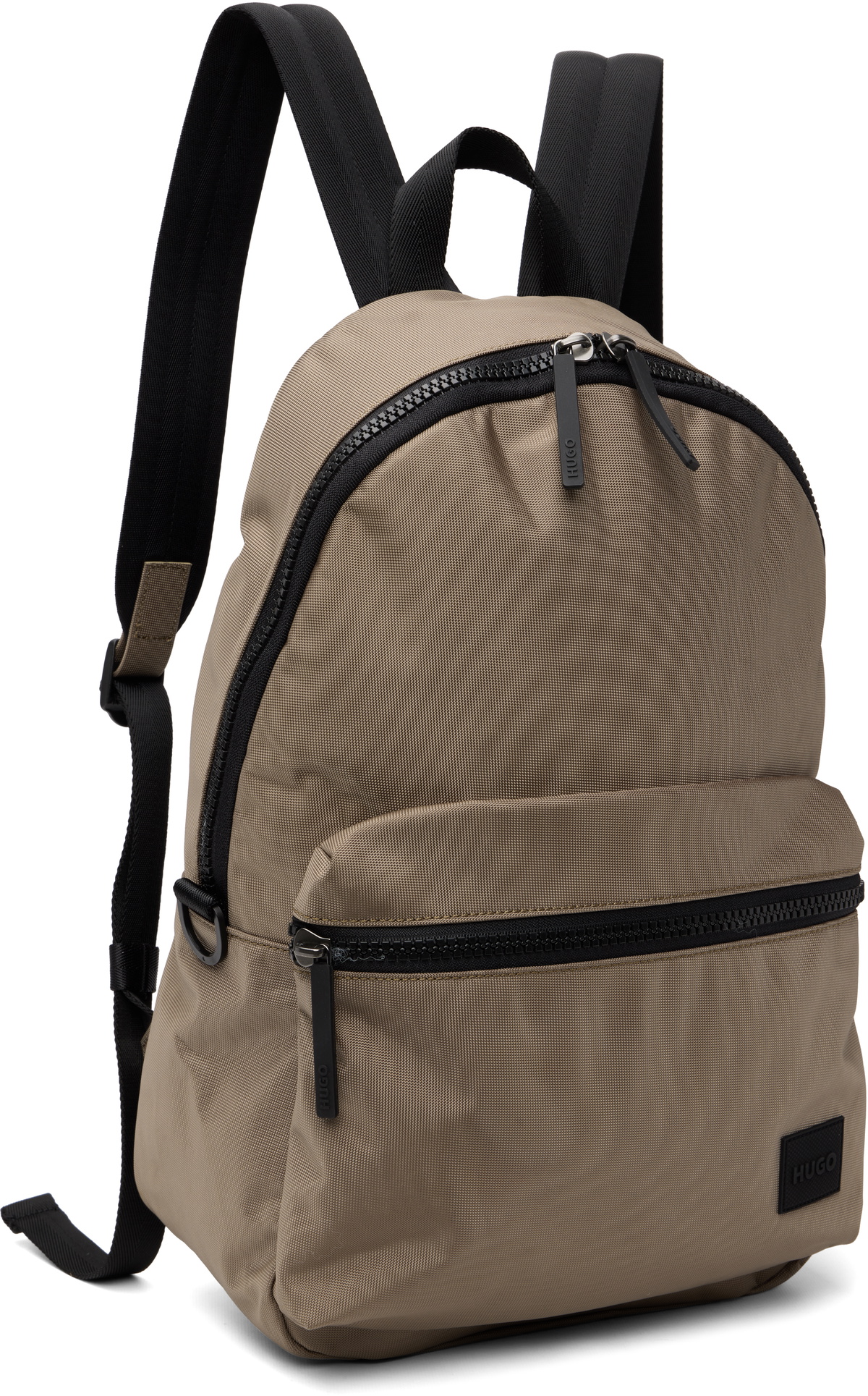 Hugo Beige Logo Patch Backpack