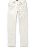 TOM FORD - Slim-Fit Selvedge Denim Jeans - Neutrals