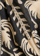 Johanna Ortiz Tide Strength Patterned Linen Mini Dress Black