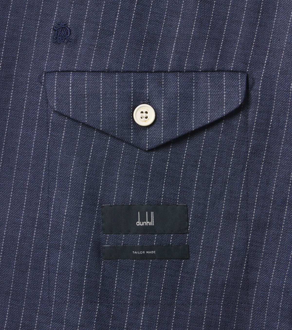Dunhill Pinstripe double-breasted linen blazer