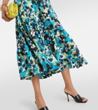 Diane von Furstenberg High-rise printed cotton-blend midi skirt